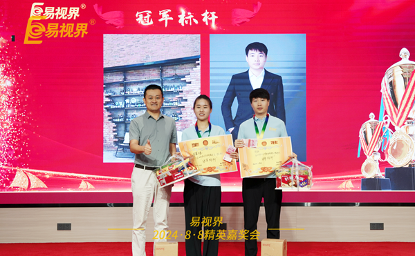 易視界2024年7月冠軍標(biāo)桿獎(jiǎng)獲得者上臺領(lǐng)獎(jiǎng)